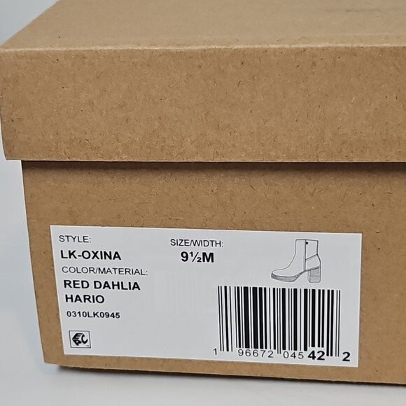 Lucky Brand Womens LK-Oxina Platform Boots 9.5 M Red Dahlia Hario Leather NWT - Picture 14 of 16